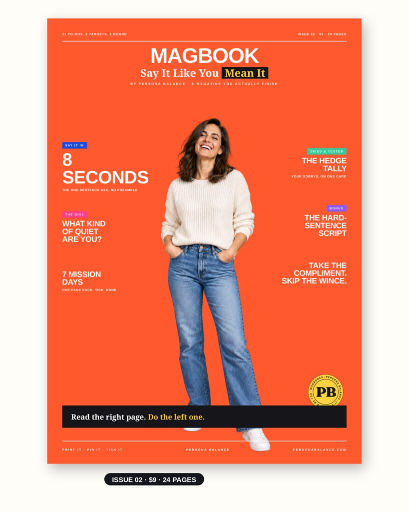 Say It Like You Mean It — MagBook Issue 02, a 24-page Voice Week printable workbook
